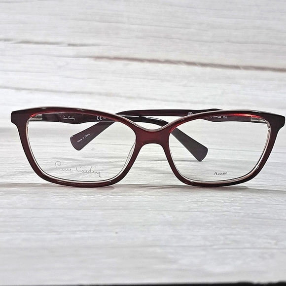 NEW Rx'able PIERRE CARDIN Eyeglass Frame 55-15-135, red/wine, glasses business - Picture 5 of 5